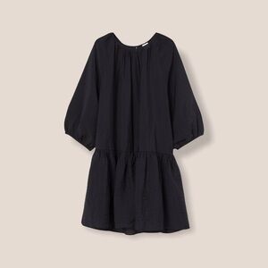 H&M Balloon-Sleeved Skater Black Dress Size Medium​